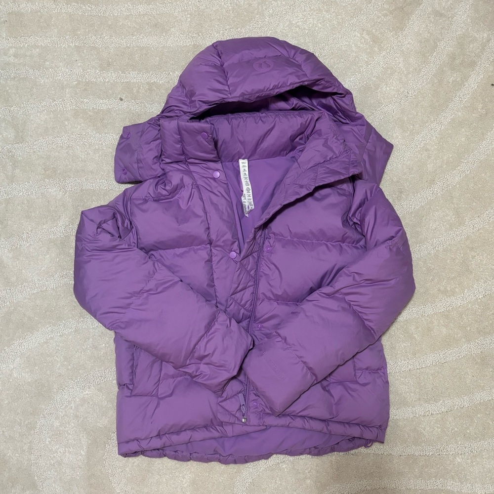 Lululemon Wunder Puff Jacket Purple, Lululemon coat, Lululemon Purple Blossom